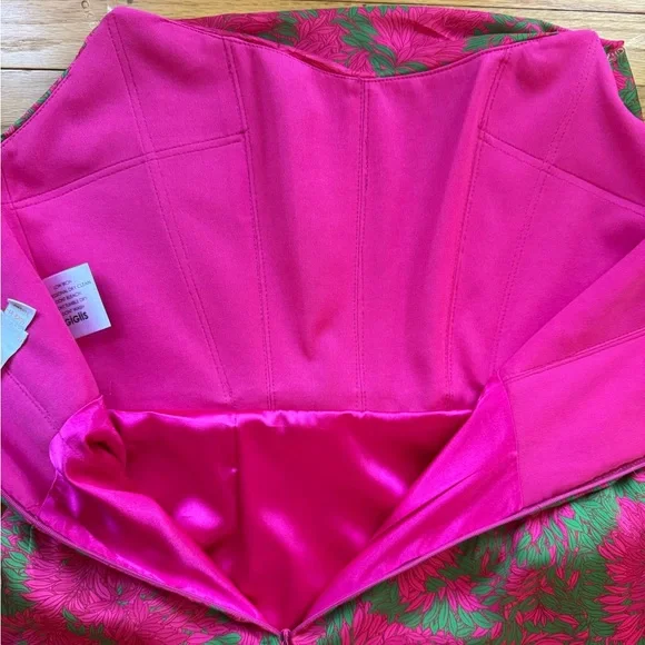 NWT GIGIIS Strapless Floral Gown – Pink/Green – Size S - Picture 11 of 12